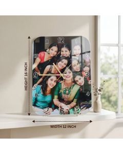  12x16 Inch 3 MM Acrylic Clock-Rectangle-12x16 Inch-3 mm